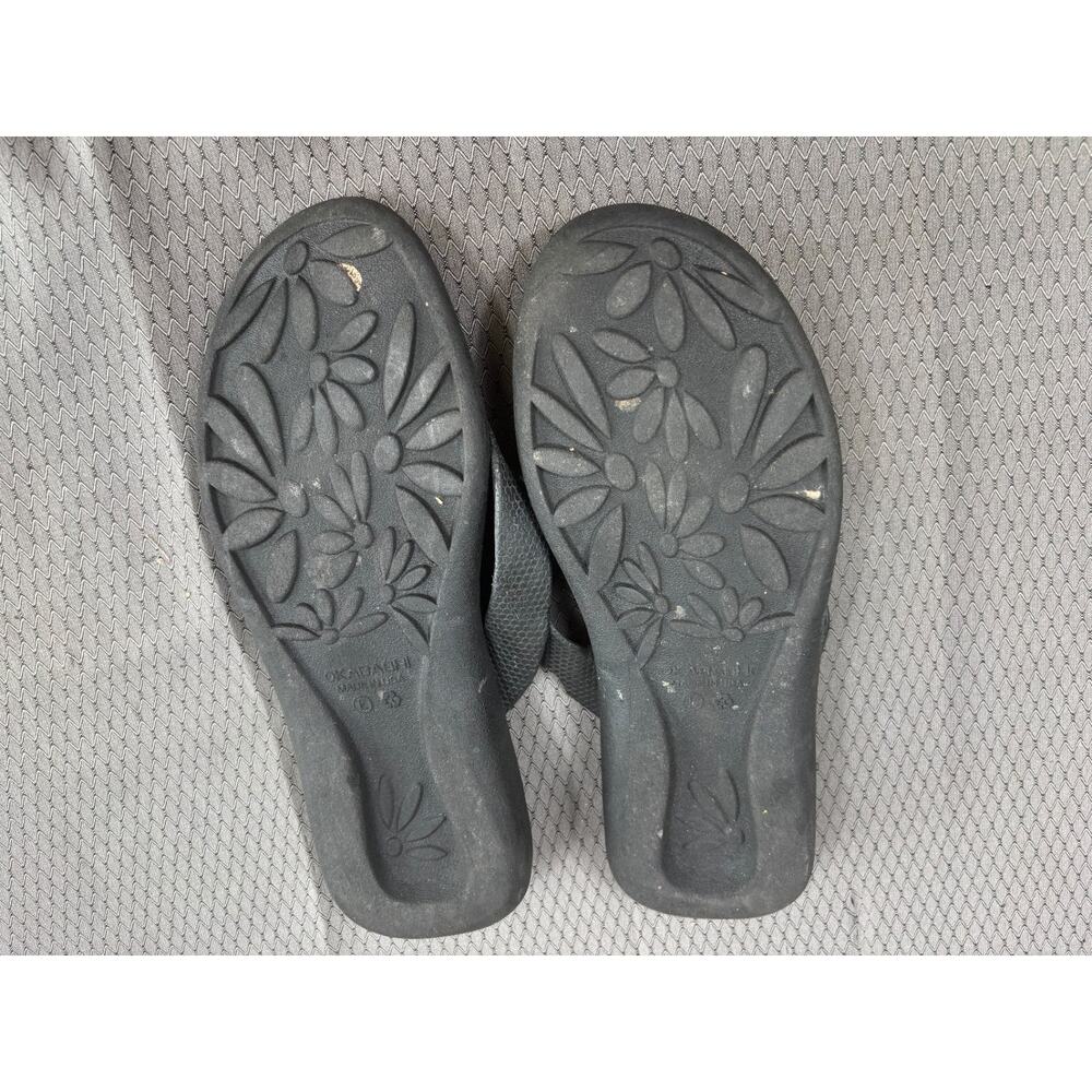 Okabashi Voyager Women's Flip Flops Sandals L (9.5-10.5) Black USA Made *READ - Picture 9 of 10